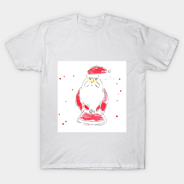 Santa Claus, portrait. Watercolor illustration on a winter theme, congratulations T-Shirt by grafinya